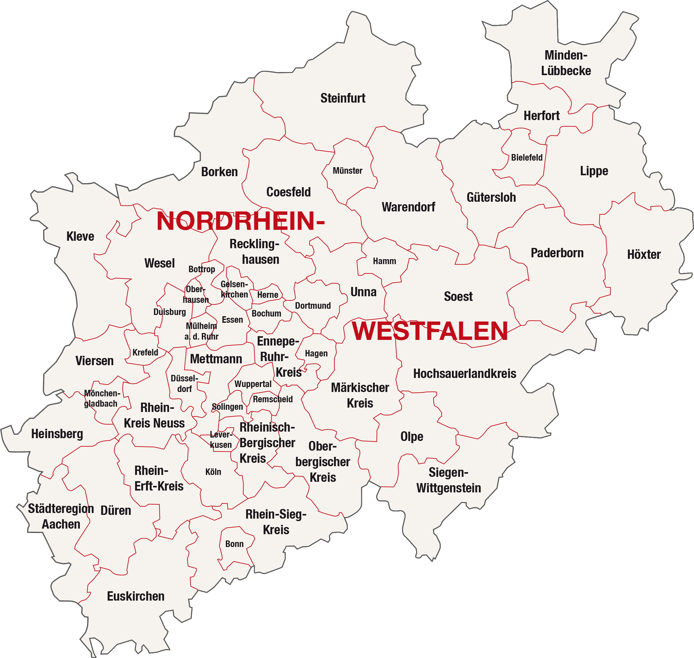 Kreisverbände in NRW